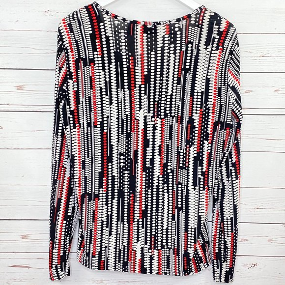 Worthington Career Long Sleeve Top Multicolor XL - Picture 3 of 7